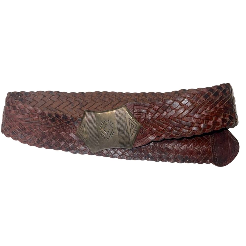 Vntg Four Winds Trading Co Leather Belt 39 In